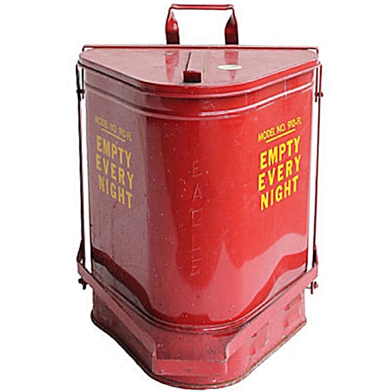 Vintage Industrial Trash Can Quot Empty Every Night Quot More