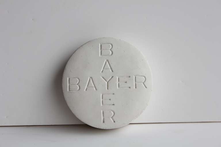 American 1950's Over Sized Bayer Pill Advertising Sign