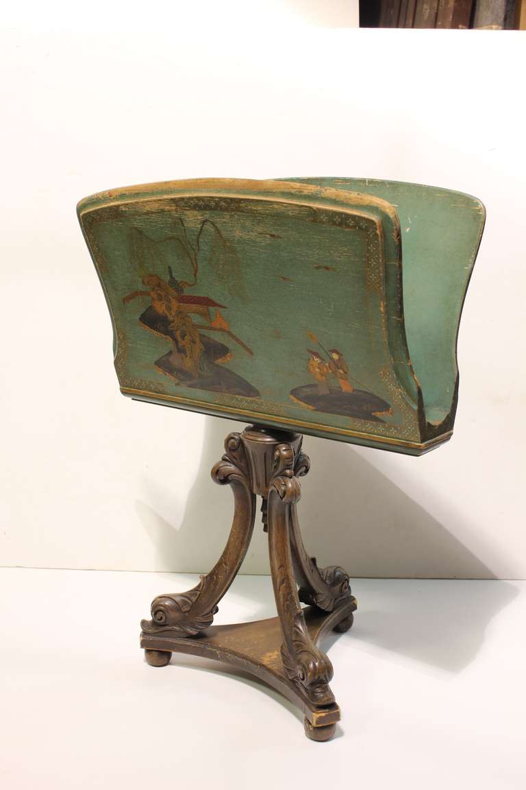 1920's hand Painted Decorative Magazine Holder