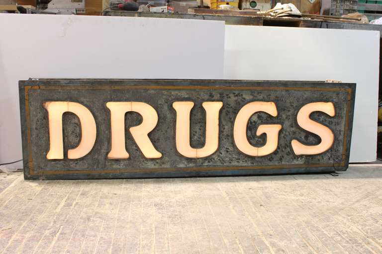vintage drugs sign