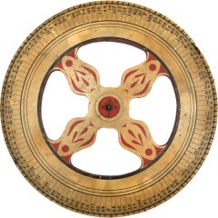 Antique Hand Painted Roulette Game Wheel
