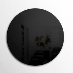 Art Deco Style Custom Round Black Wall Mirror, more available
