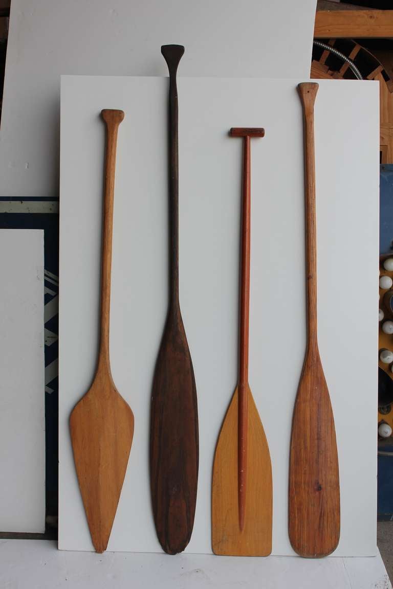 Collection of Vintage Wooden Oars at 1stdibs