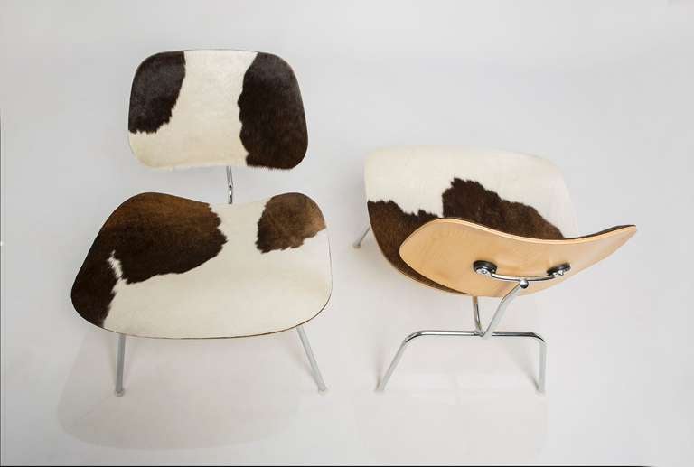 Mid-Century Modern Charles & Ray Eames For Herman Miller LCM Cowhide Chairs, 2 available