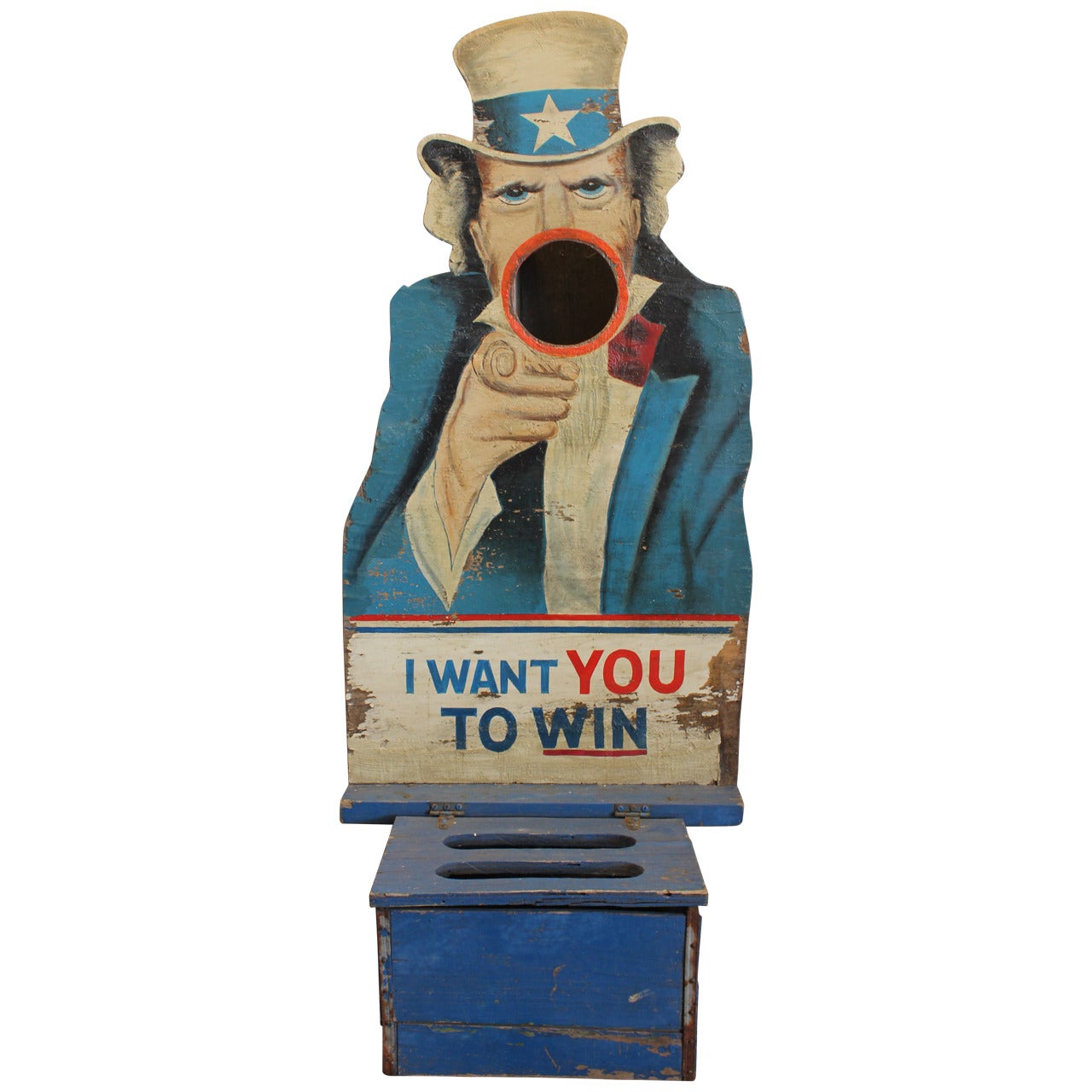 1940s Folk Art Carnival Uncle Sam Game For Sale