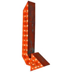 Vintage Double-Sided Light Up Arrow Sign