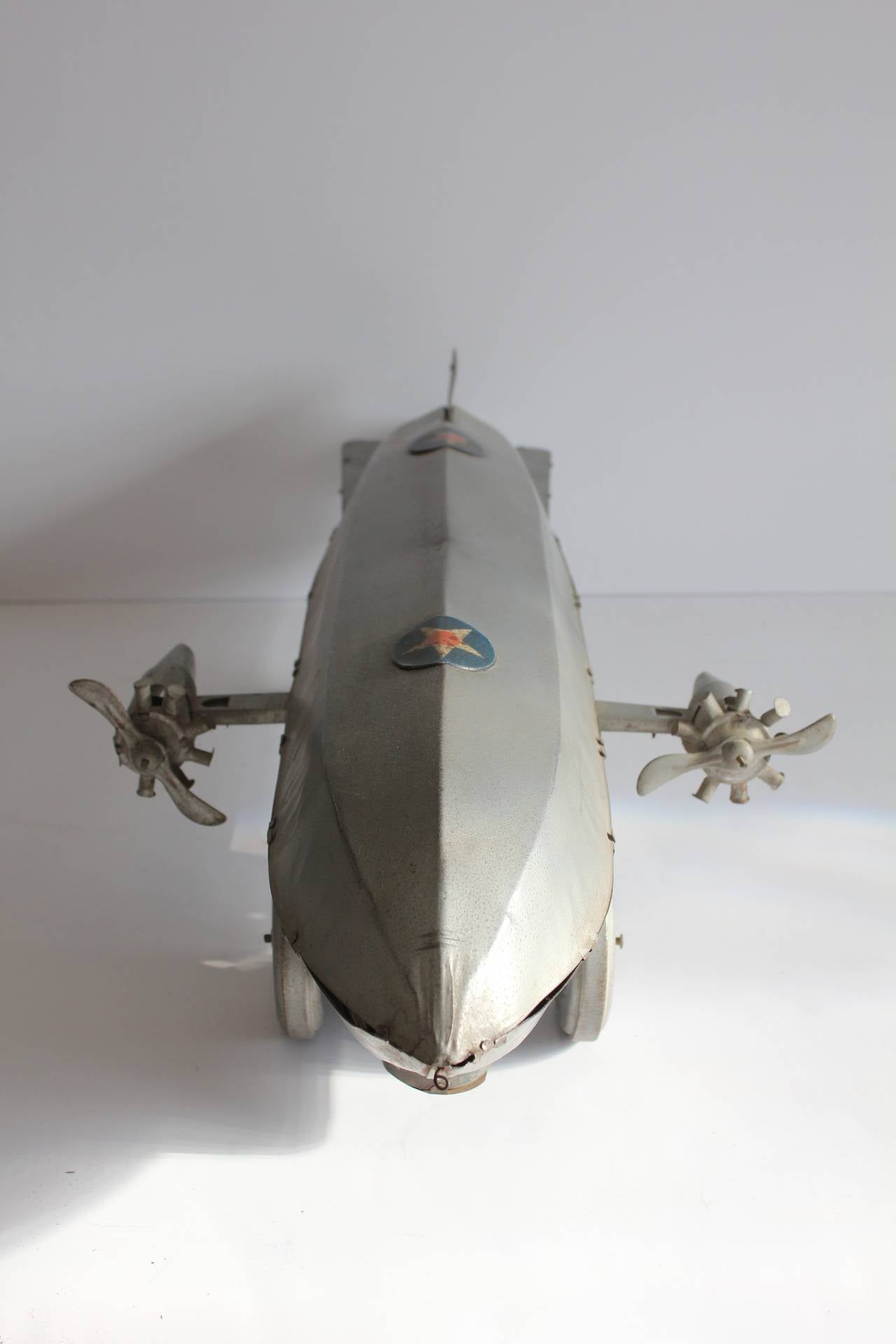Schoolhouse 1930s Metal Zeppelin Model