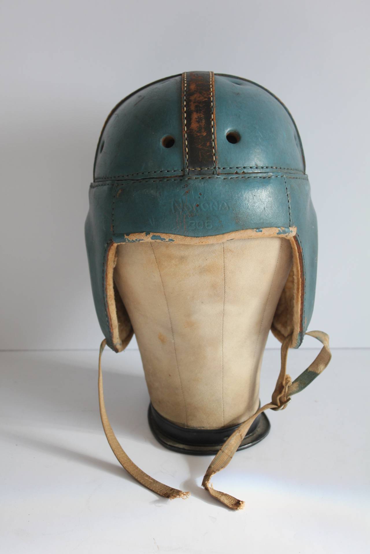leather helmet hat