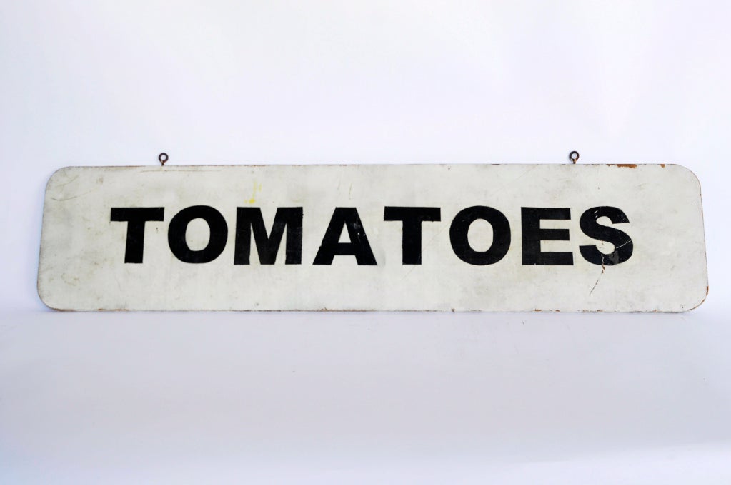 Double sided TOMATOES sign