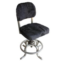 Vintage  Desk Chair With Cowhide Upholstery by Goodform
