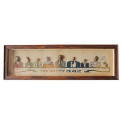 Folk Art Advertising Sign "The Nutty Family "