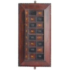 Antique Time In-Out Wall Plaque