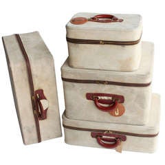 Vintage Leather Suitcases by Dresner