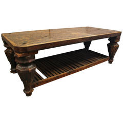 Antique Library Wood Table