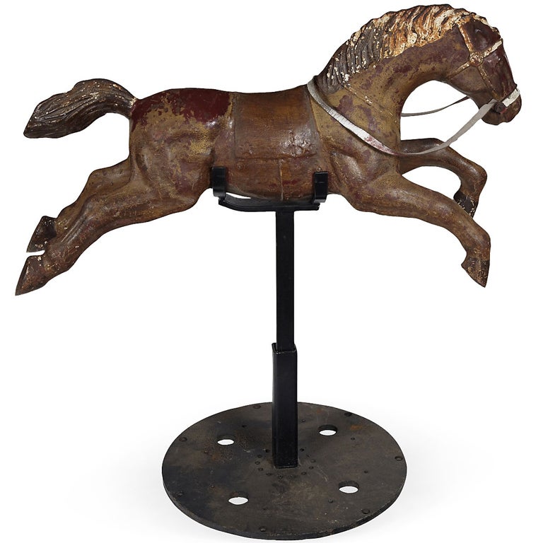 1920's Carousel Cast Iron Horse