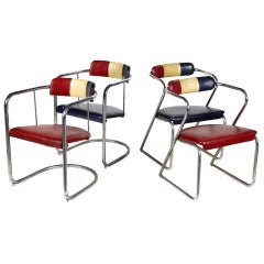 Mid century chrome chairs