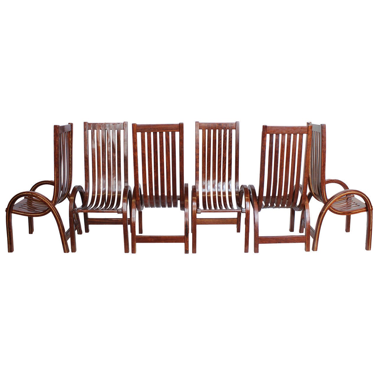 Modern Bentwood Tall Back Dining Chairs For Sale at 1stDibs