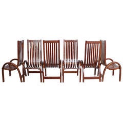 Modern Bentwood Tall Back Dining Chairs