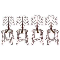 1930s French Iron Garden Chairs