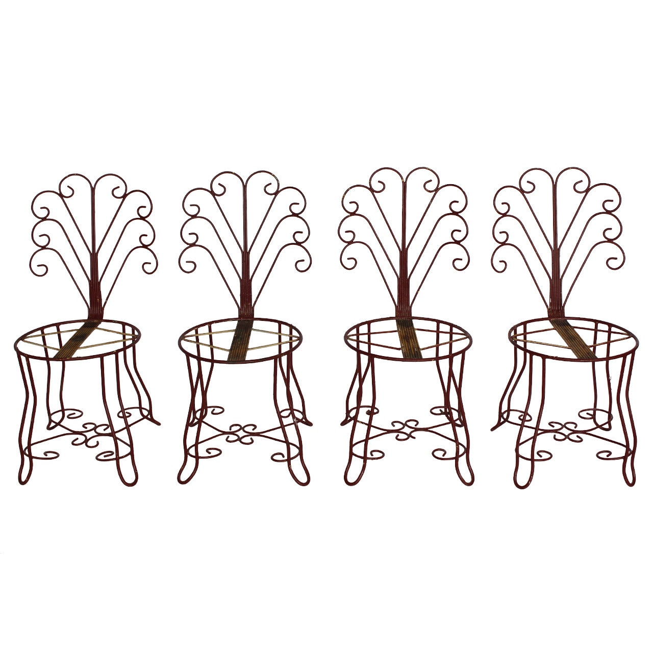 1930s French Iron Garden Chairs For Sale