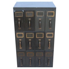 Vintage 1930's American metal vertical file cabinet