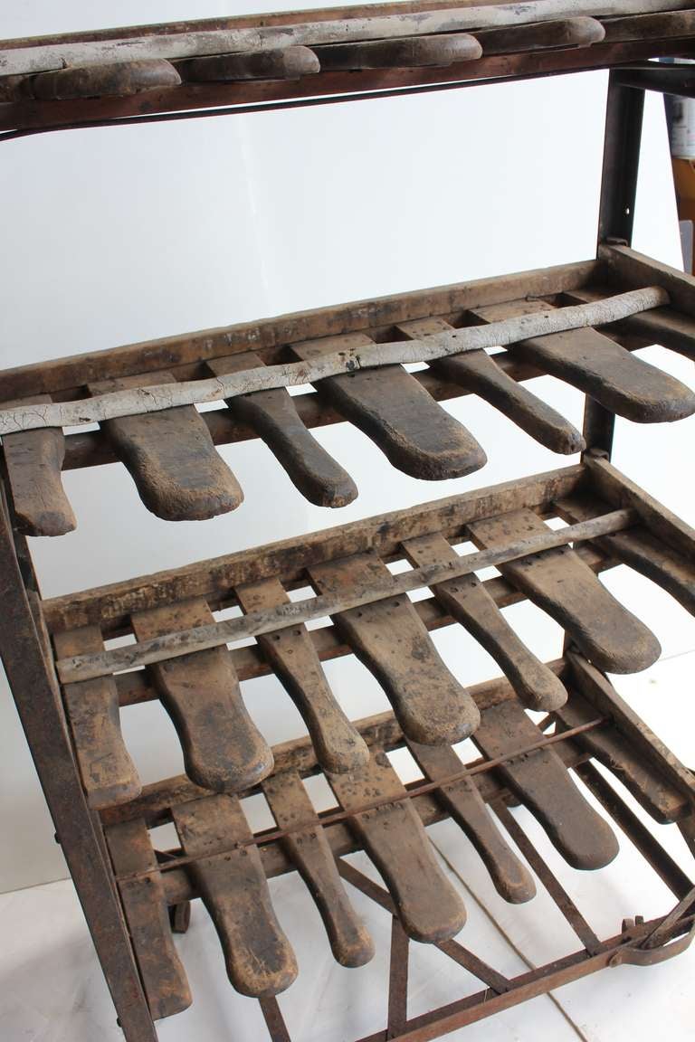 Antique Industrial Shelving Unit at 1stdibs