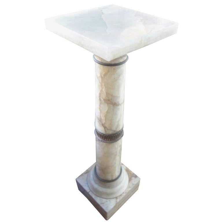 19th Century Onyx Column / Fern Stand with Dore Bronze Detail at 1stDibs