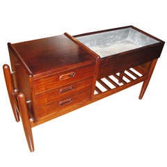 Vintage Danish Modern Rosewood Console / Planter by Arne Wahl Iverson