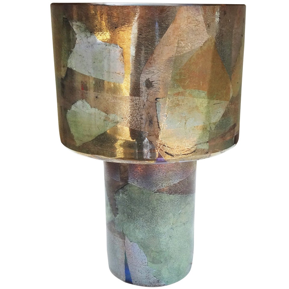 Modernist 1970's Leon Applebaum Art Glass Vase