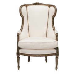 Large Gilt and Painted Bergere