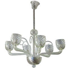 Barovier and Toso Six Arm Chandelier