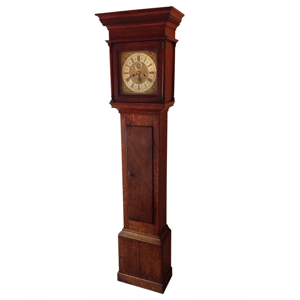 Oak Long Case Clock 