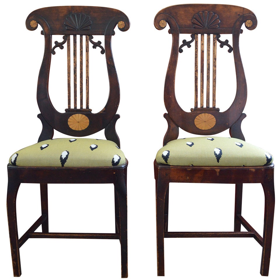 Pair of Russian Empire Side Chairs
