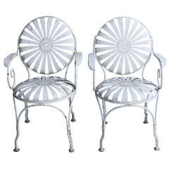 1930's French Garden Armchairs by Francois Carre, 4 available