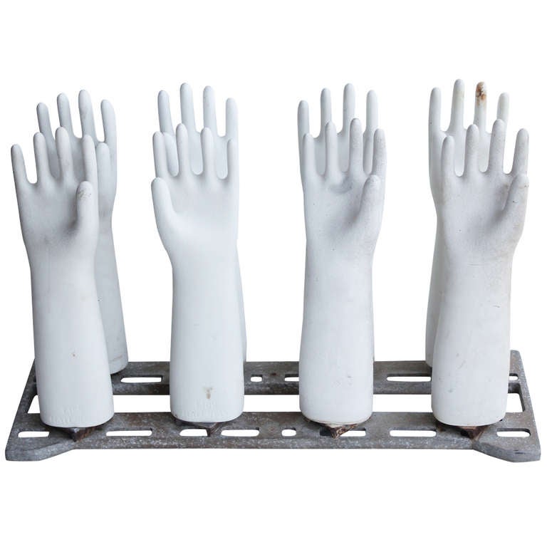 Industrial Glove Molds On The Stand, 2 available at 1stdibs