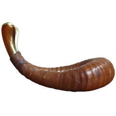 Carl Auböck Brass & Leather Sculptural Pipe Holder 11