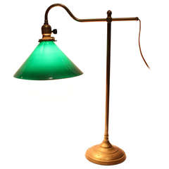 Antique Banker Brass Desk Lamp