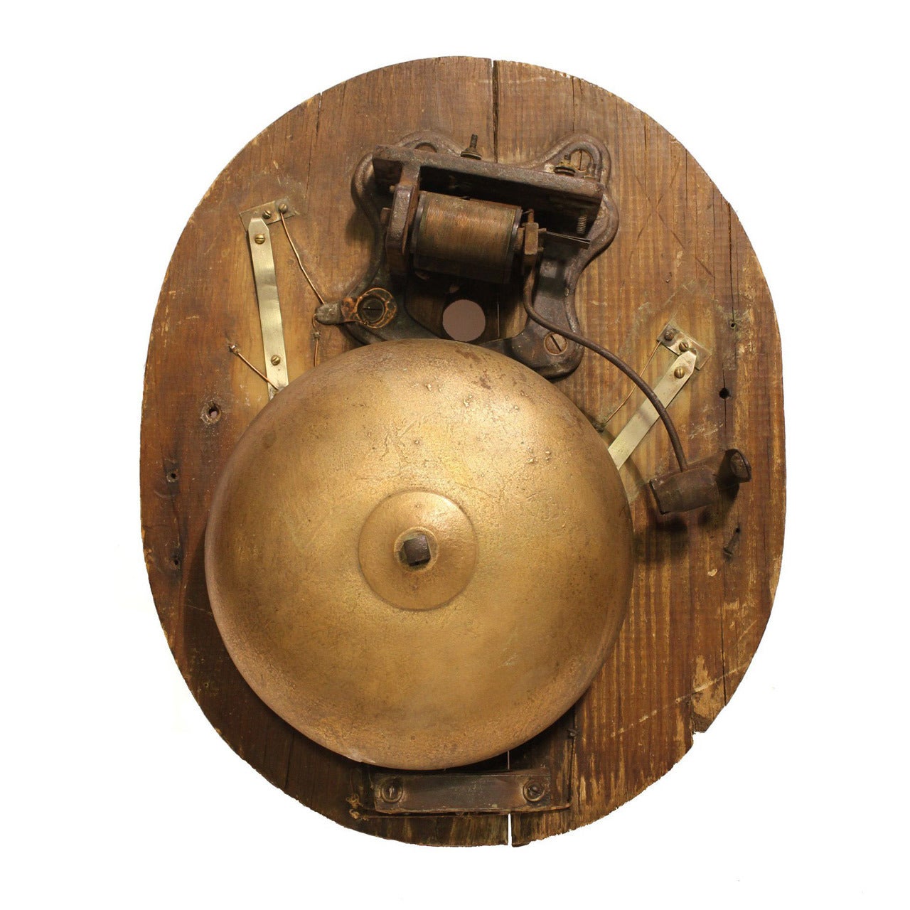 Large Antique Bank Alarm Wall Bell For Sale