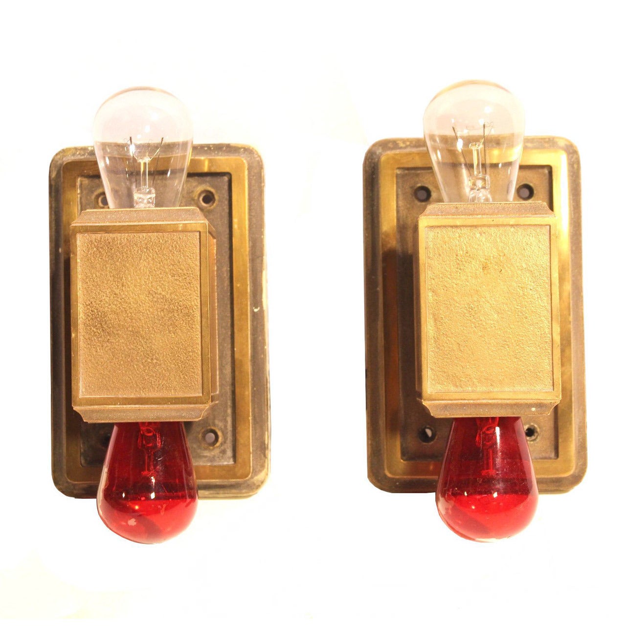 Art Deco Elevator Indicator Bronze Wall Sconces