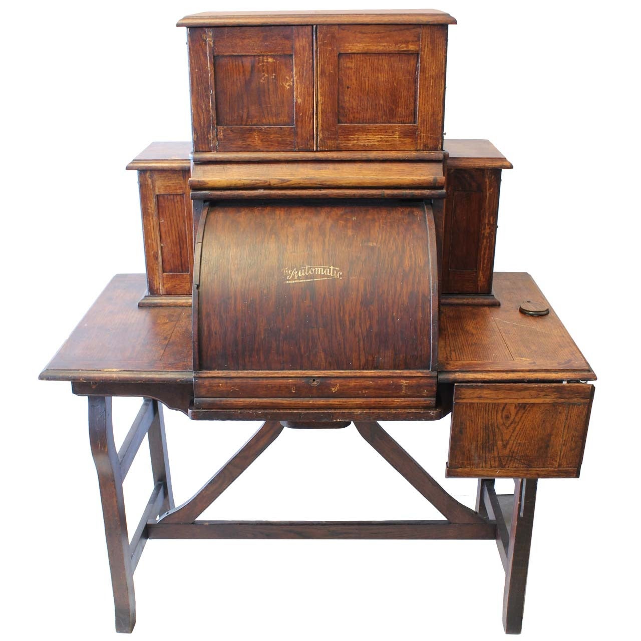 Rare Antique American Industrial Mechanical Desk For Sale