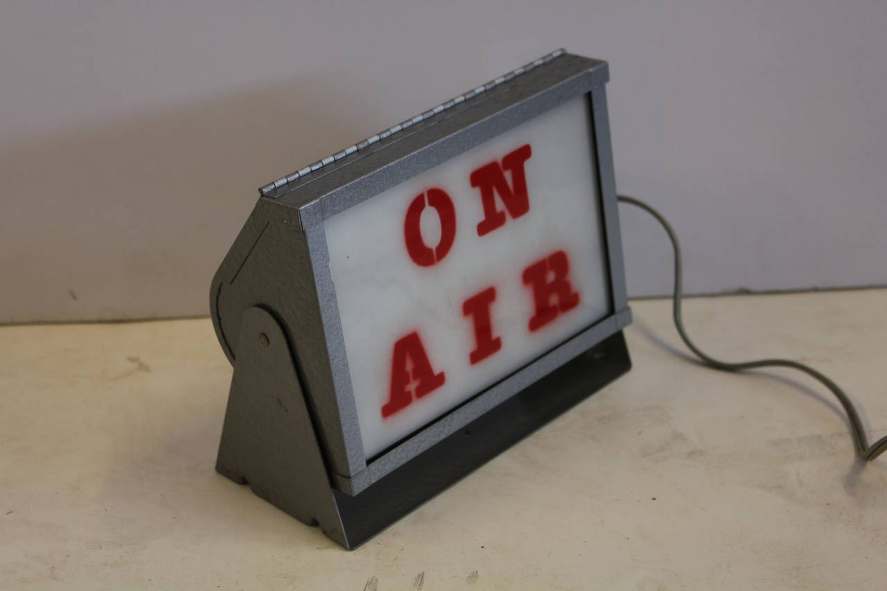 vintage light up radio sign on air at 1stdibs
