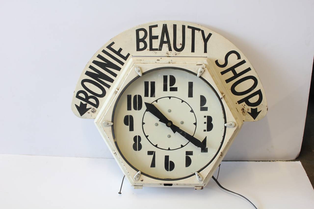 1930s neon wall clock. It does work.