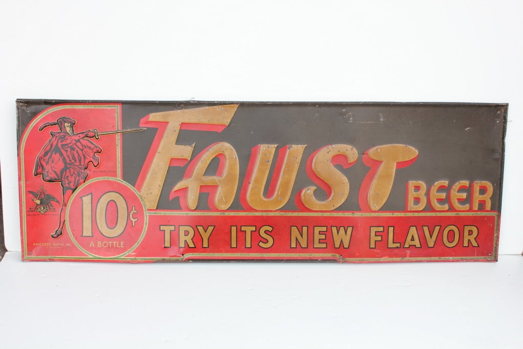 1950's " Faust Beer " sign.