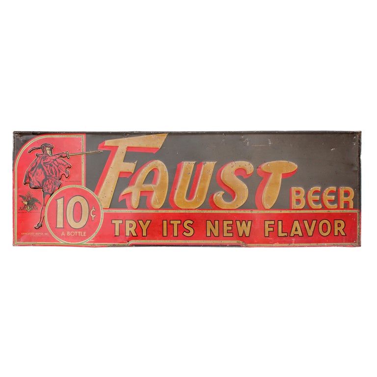 1950's Faust Beer sign