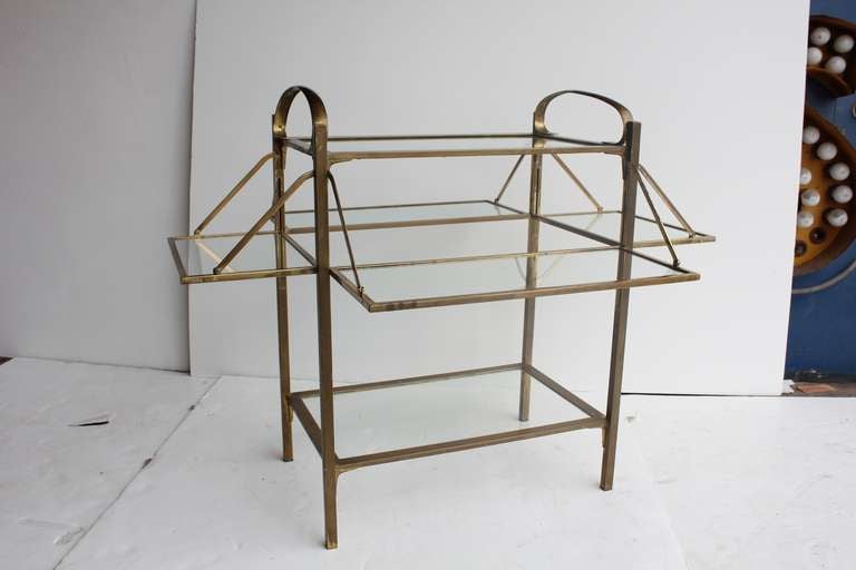 1930's French Brass Serving Table