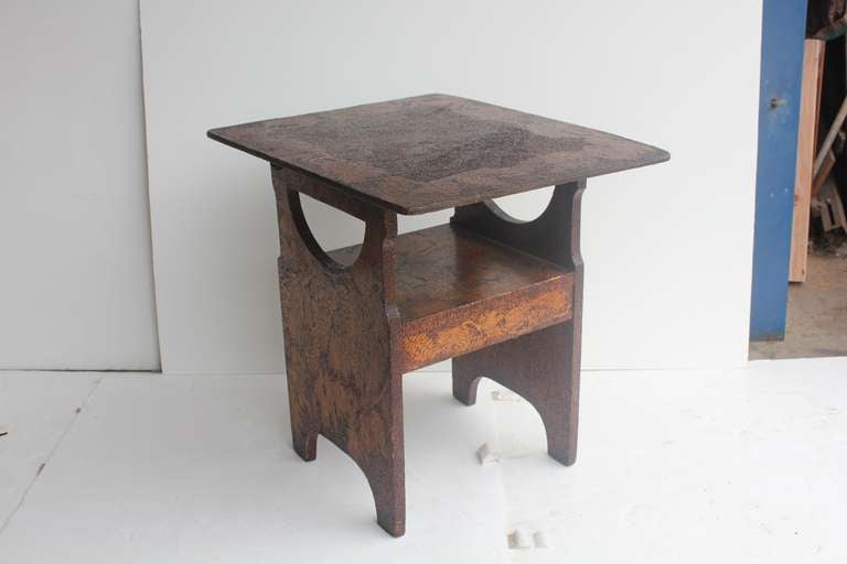 20th Century Folk Art Hand Made Wooden Chair/Table For Sale
