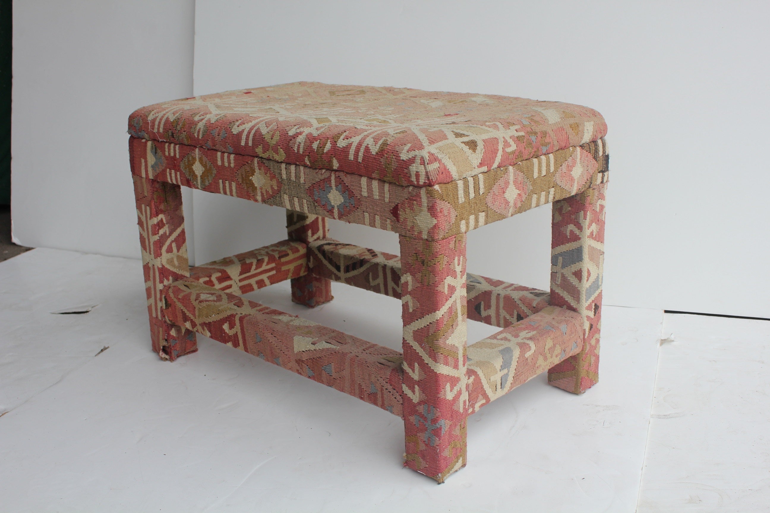 1970
s Kilim Ottoman by Karl Mann