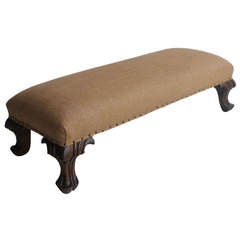 3 Ft Long Antique English Footstool