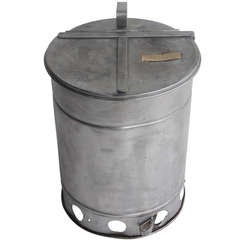 1930's Original Industrial Metal Trash Can, 4 available