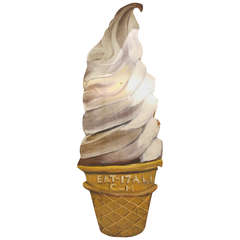 Hand-Painted Ice Cream Sign